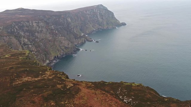 Aerial view of the amazing seacliffs at Horn Head in Donegal - Ireland