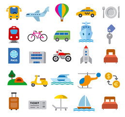 travel and transport icons