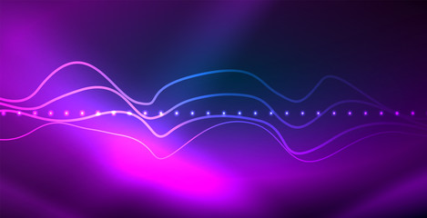 Neon wave background