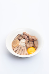 Thai noodle on white background
