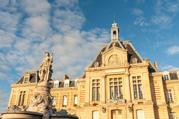 Fototapeta na wymiar City Hall (Hotel de ville) of Evreux, the capital of the department of Eure, Normandy region of France