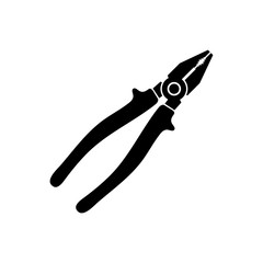 Icono plano alicates en color negro