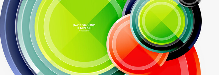 Colorful glossy circles background