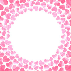 Hearts background for Valentines Day card. Vector illustration.