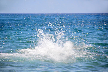 Splash in the sea. Texture or background. Spray , water fountain.