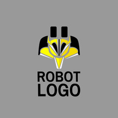 Robot logo for technology company