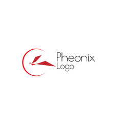 phoenix logo with geometry bird illustration