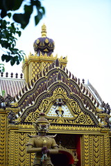Fototapeta premium Thai temples have stucco art and beautiful Thai motifs.