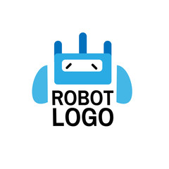 Robot logo for technology company