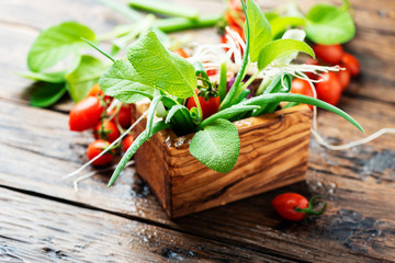 Concept of health vegan food