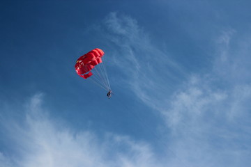 Parasailing in the sky