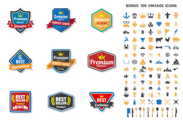 Vintage Retro Vector Logo for banner