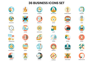 Fototapeta premium Business icons set for business