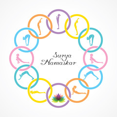 illustration of woman doing YOGASAN for International Yoga Day