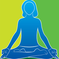 illustration of woman doing YOGASAN for International Yoga Day