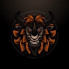 Hybrid monsters a combination of bison, rhinoceros, and lion