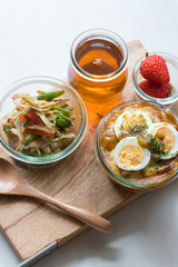 カレードリアとごぼうサラダ