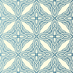 Color Seamless Lace Pattern With Abstract Geometric Flower. Stylish Fashion Design Background For Invitation Card. Illustration.