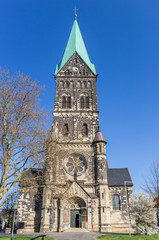 Fototapeta na wymiar Front of the St. Martinus church in Herten Westerholt, Germany