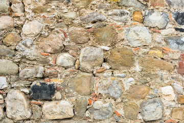 surface of ancient wall of natural stone