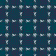 Seamless pattern with retro hand-drawn sketch silver chain on dark background. Drawing engraving texture. Great design for fashion, textile, decorative frame, yacht style card.