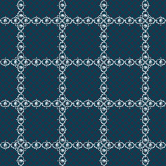 Seamless pattern with retro hand-drawn sketch silver chain on dark background. Drawing engraving texture. Great design for fashion, textile, decorative frame, yacht style card.