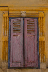  Colorful window in an old house