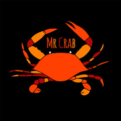 Red crab, sketch for your design