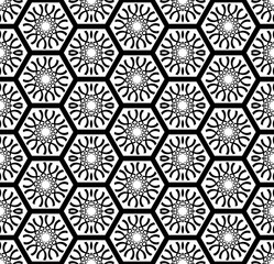 Seamless hexagons pattern. Geometric texture.