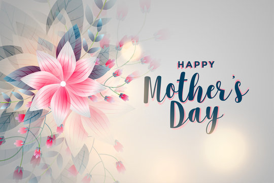 happy mother's day flower greeting background