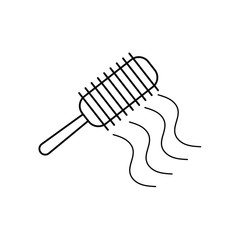 Hairbrush line icon