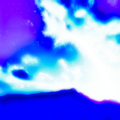 Abstract Fantasy Blue Landscape