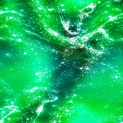 Fractal abstract liquid green background
