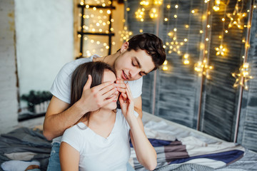 Lovly couple in the bed