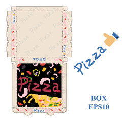 ready to print_8_pizza food packaging box layout design