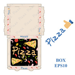 ready to print_6_pizza food packaging box layout design