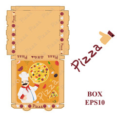 ready to print_16_pizza food packaging box layout design