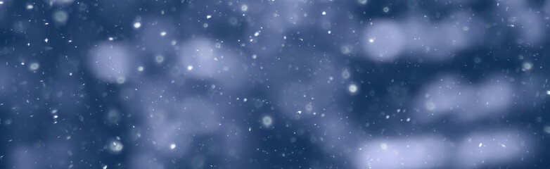 city lights snow glow background blurred / cityscape blurred bokeh, snowy weather seasonal background winter December