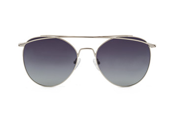 Blue Sunglasses, front view isolated on white background