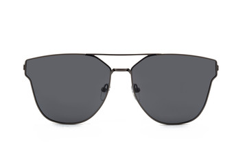 Gray Sunglasses, front view isolated on white background