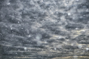 sky snow background clouds / abstract background gray winter sky, weather snowfall