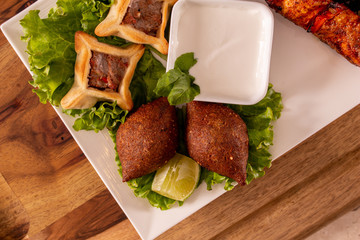 Gastronomía Árabe, Kibe, Sfiha desde arriba