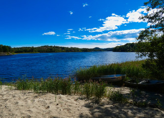 Norwegen Boot am See