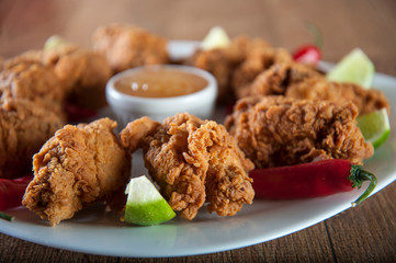 chicken fingers on the table