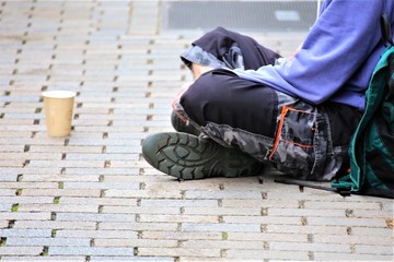 man sitting on a bench