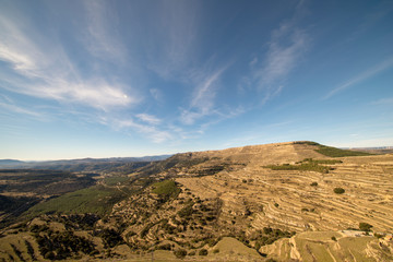 Beautiful landscape next to the village of Ares del maestre