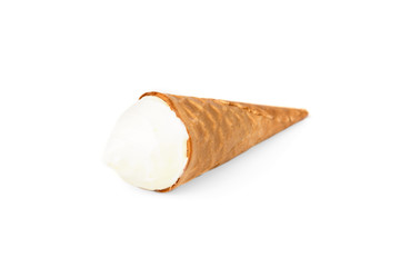 Ice cream isolated on white background. 