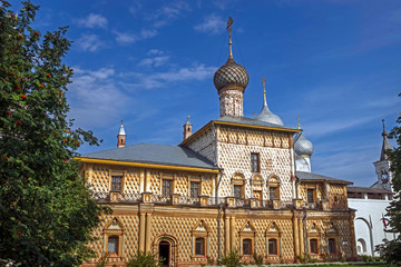 Fototapeta na wymiar Our Lady church. Kremlin in the city of Rostov, Russia