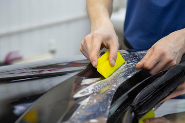 car paint protection film installing
