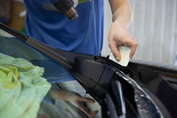 car paint protection film installing
